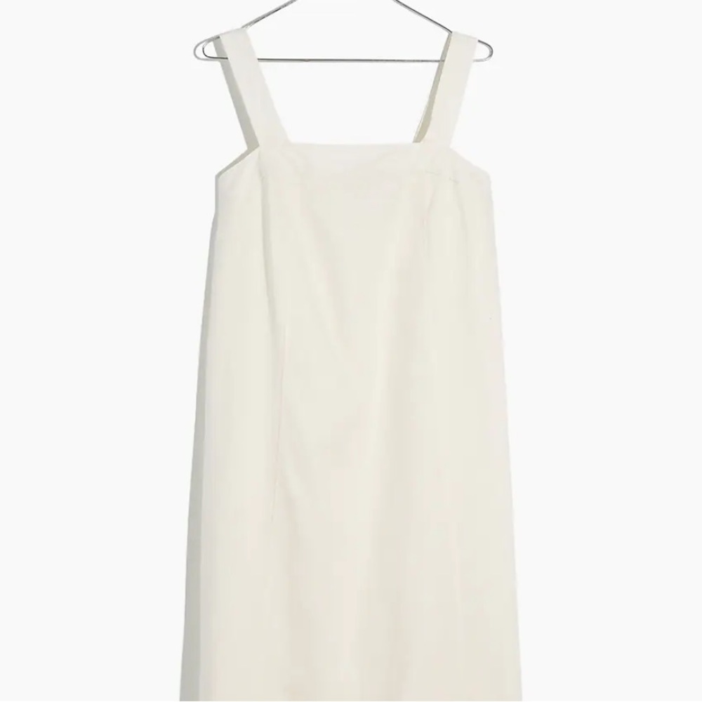 Madewell Size S LinenCotton Princess-Seamed Midi Dress Great Condition Worn Once - Picture 5 of 10